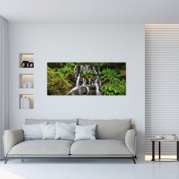 Tablou - Cascadă tropicală (120x50 cm)