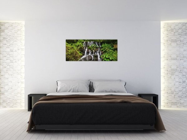 Tablou - Cascadă tropicală (120x50 cm)