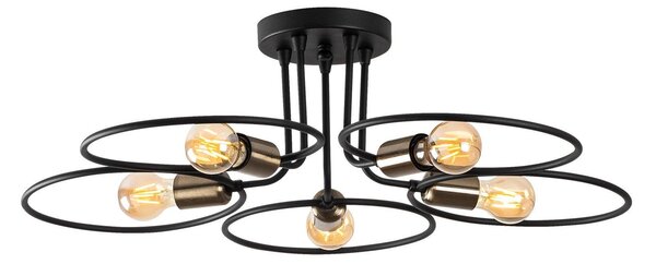 Lustra Wave Chandelier, Negru, 73x73x22 cm
