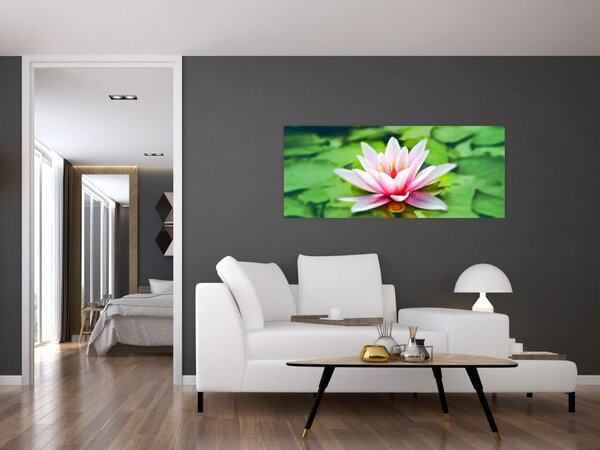 Tablou - Nuferi pe apă (120x50 cm)
