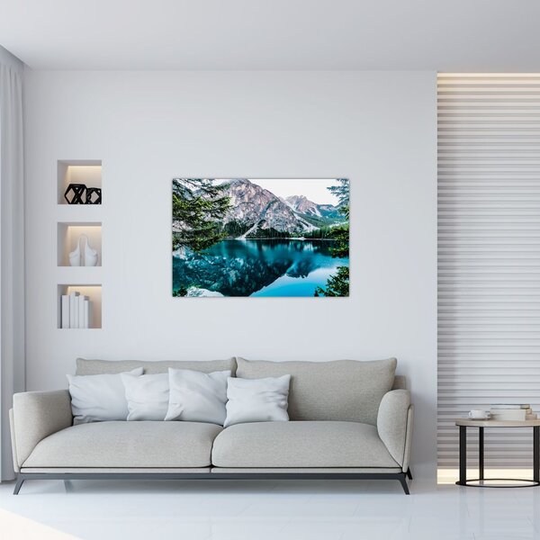 Tablou - Lac în Alpi (90x60 cm)