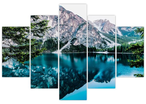 Tablou - Lac în Alpi (150x105 cm)