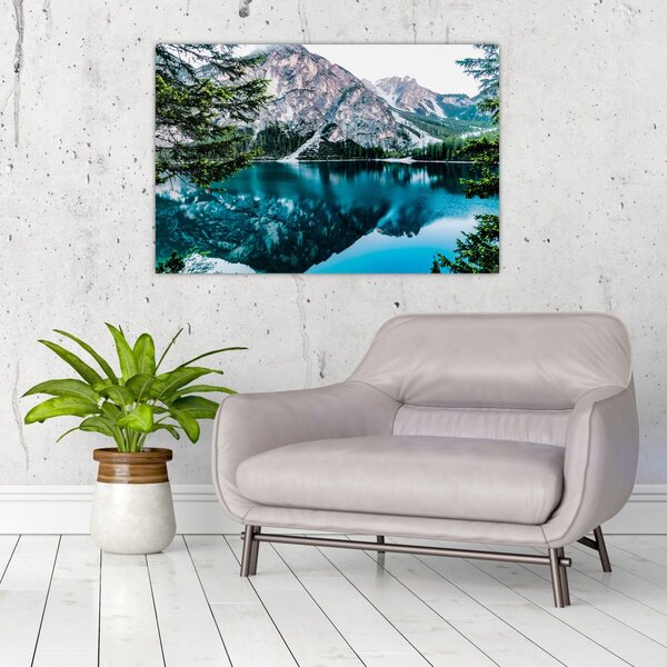 Tablou - Lac în Alpi (90x60 cm)