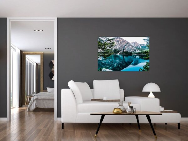 Tablou - Lac în Alpi (90x60 cm)