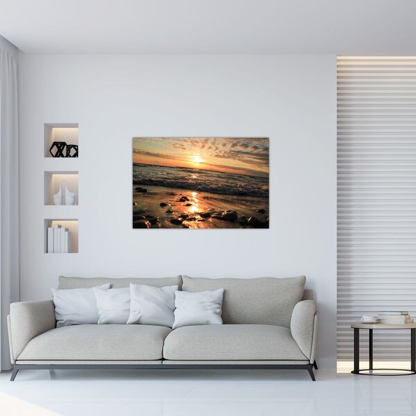Tablou - Apus de soare, ocean (90x60 cm)