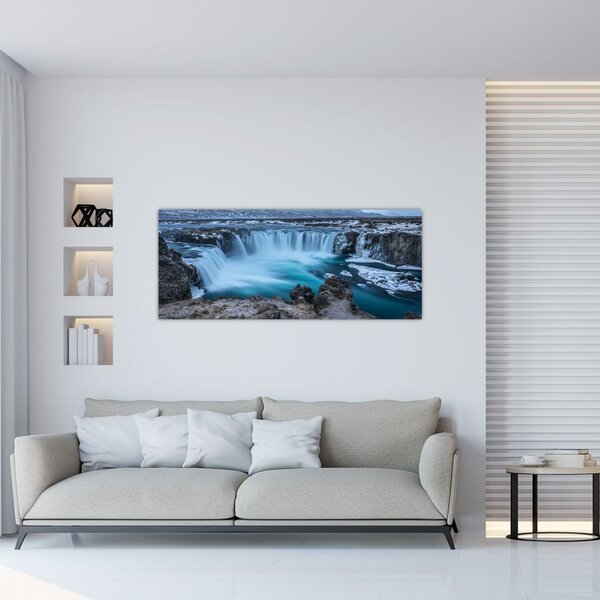 Tablou - Priveliște la cascade (120x50 cm)