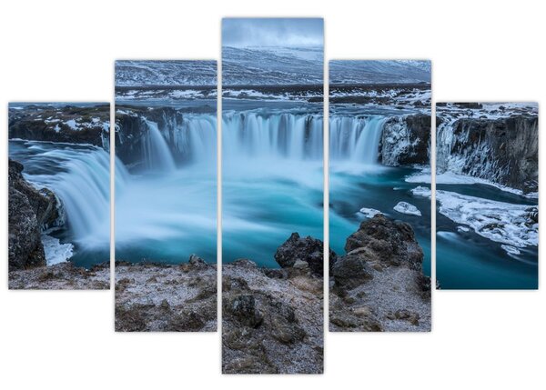Tablou - Priveliște la cascade (150x105 cm)