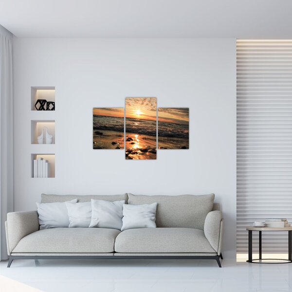 Tablou - Apus de soare, ocean (90x60 cm)