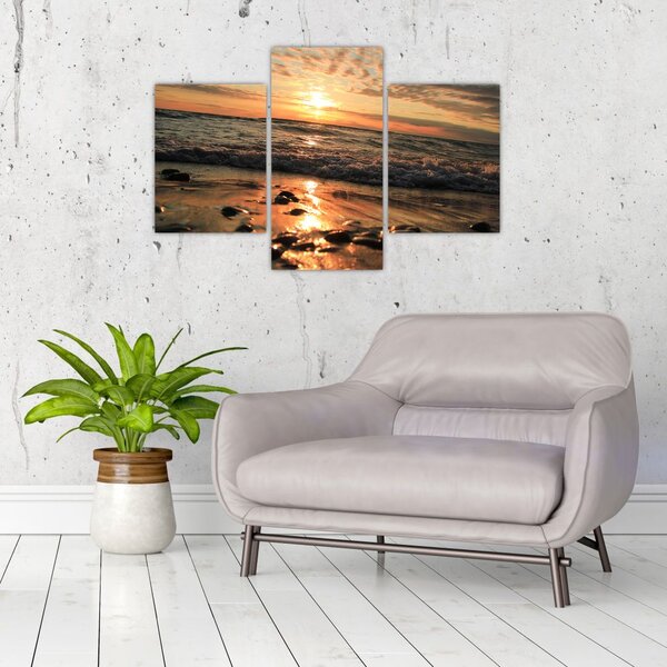 Tablou - Apus de soare, ocean (90x60 cm)