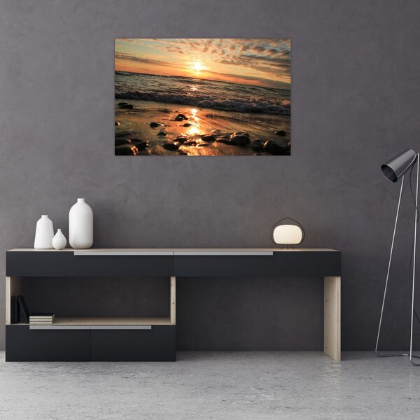 Tablou - Apus de soare, ocean (90x60 cm)