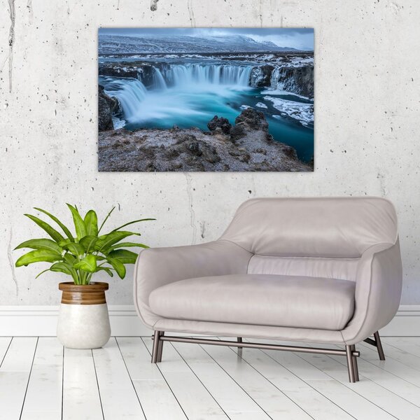 Tablou - Priveliște la cascade (90x60 cm)