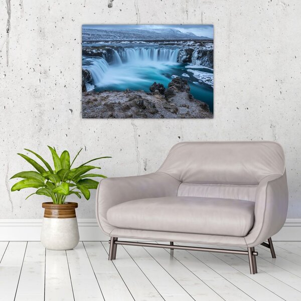 Tablou - Priveliște la cascade (70x50 cm)