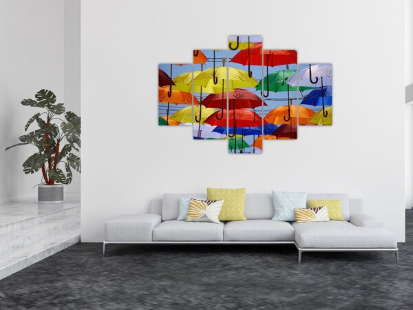 Tablou - Umbrele colorate (150x105 cm)
