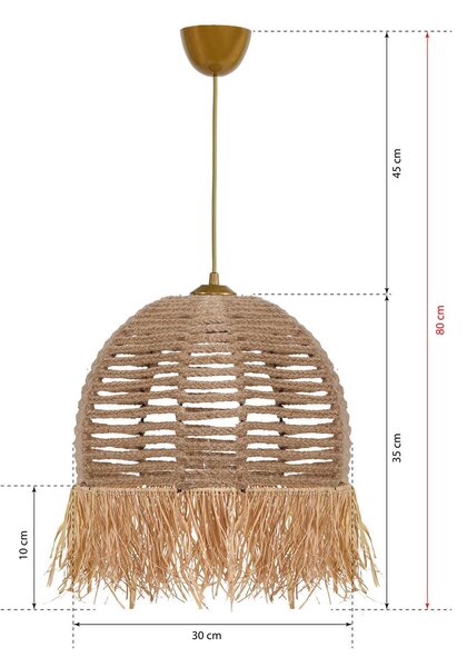 Lustra TM218 Chandelier, Crem, 30x30x80 cm