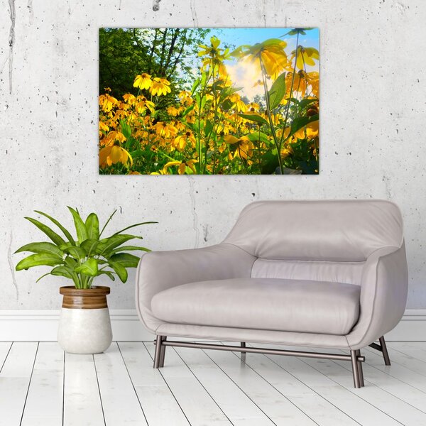 Tablou - Flori galbene (90x60 cm)