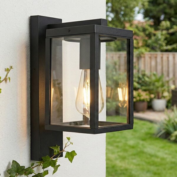 Lampa de perete exterioară industrială neagră IP44 - Charlois