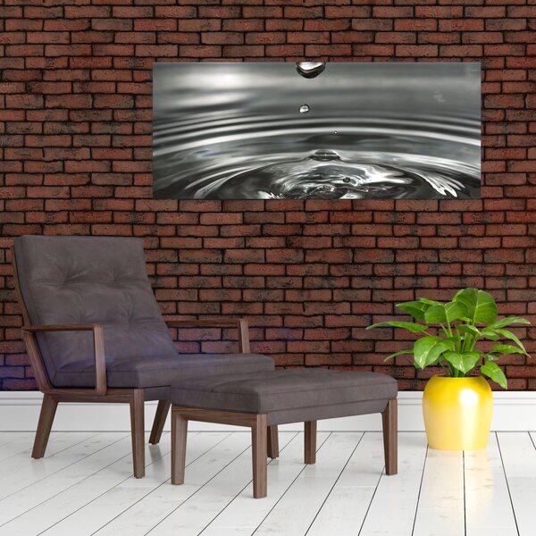 Tablou - Picături de apă (120x50 cm)