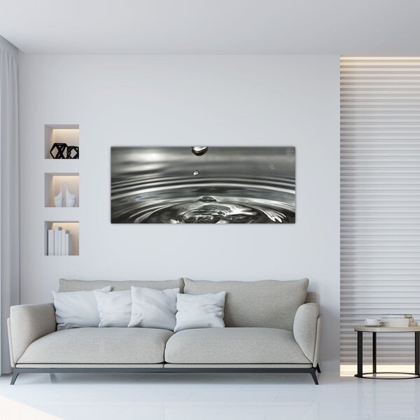 Tablou - Picături de apă (120x50 cm)