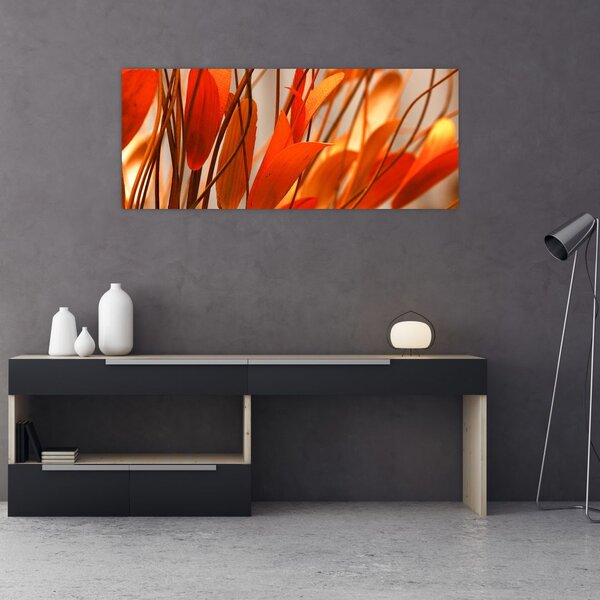 Tablou - Frunze înflorite (120x50 cm)