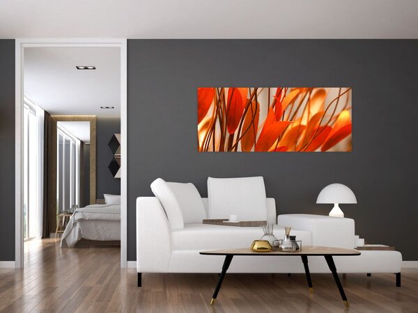 Tablou - Frunze înflorite (120x50 cm)