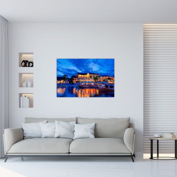Tablou - Orașul de noapte Hoi An, Vietnam (90x60 cm)