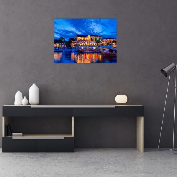 Tablou - Orașul de noapte Hoi An, Vietnam (70x50 cm)