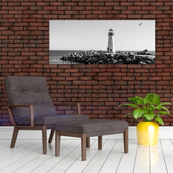 Tablou - Far de pe coastă, Santa Cruz, California (120x50 cm)