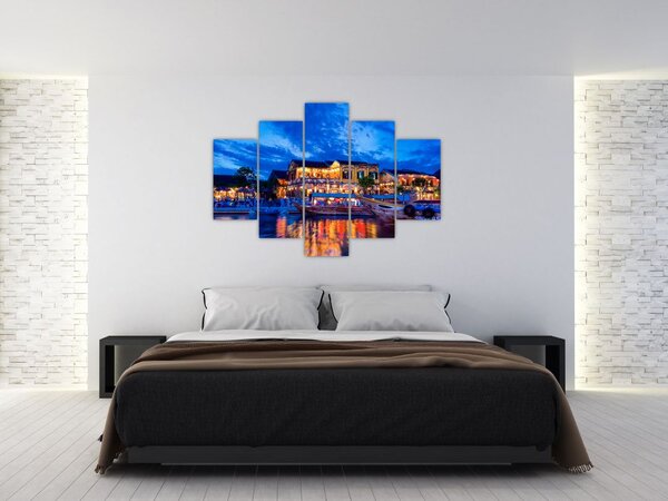 Tablou - Orașul de noapte Hoi An, Vietnam (150x105 cm)