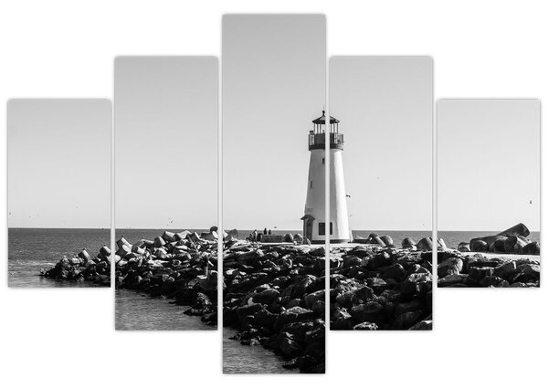 Tablou - Far de pe coastă, Santa Cruz, California (150x105 cm)