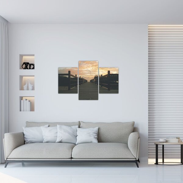 Tablou - Ponton de lemn, lac (90x60 cm)