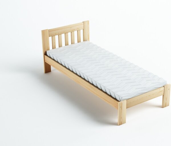 Pat din lemn de pin Aurora - Culoarea - Pin natural 90x200 Pin natural