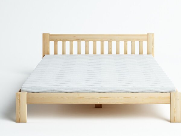 Pat din lemn de pin Aurora - Culoarea - Pin natural 90x200 Pin natural
