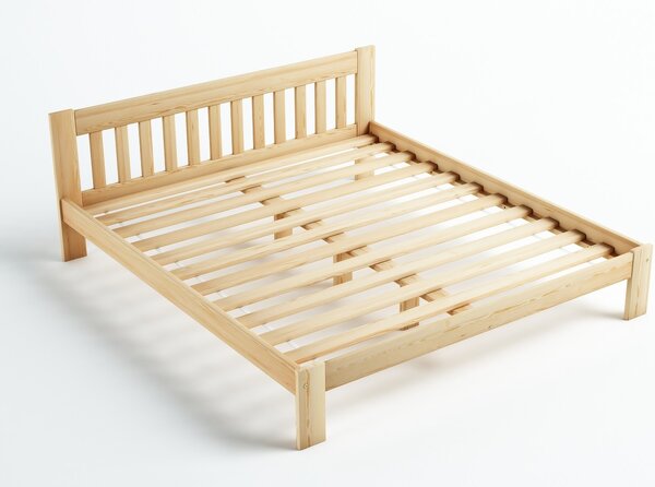 Pat din lemn de pin Aurora - Culoarea - Pin natural 90x200 Pin natural