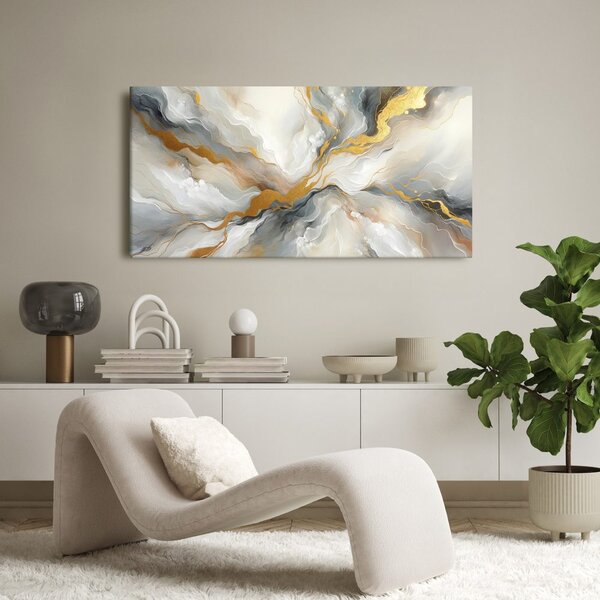 Tablou abstract energie aurie