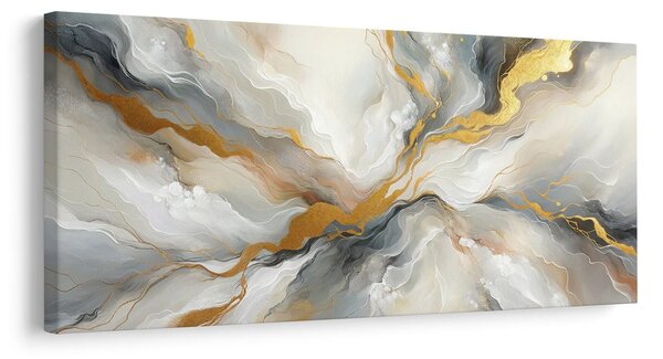 Tablou abstract energie aurie