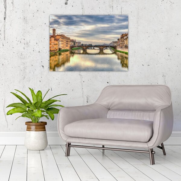 Tablou - Pod peste râu (70x50 cm)