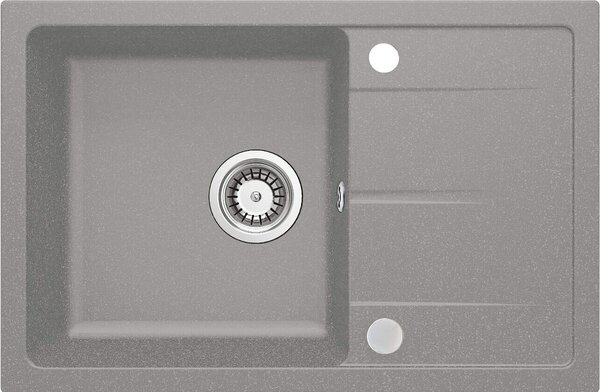Chiuveta Deante Leda granit 670x440x164 mm, 1 camera, gri metalizat, DEA-ZRD_S113