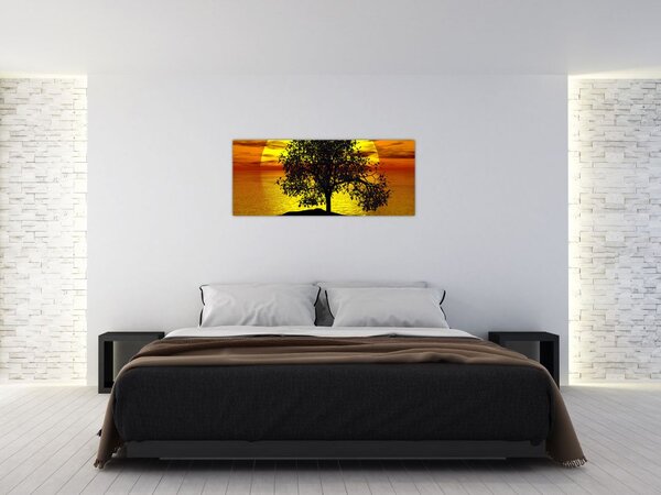 Tablou - Silueta copacilor (120x50 cm)