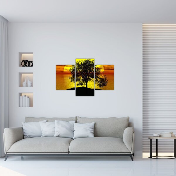 Tablou - Silueta copacilor (90x60 cm)