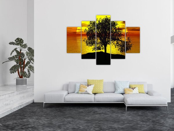 Tablou - Silueta copacilor (150x105 cm)