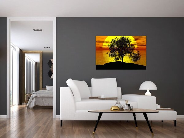 Tablou - Silueta copacilor (90x60 cm)