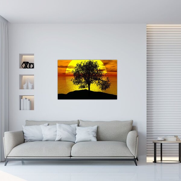 Tablou - Silueta copacilor (90x60 cm)