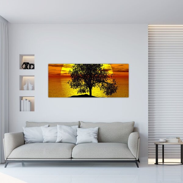 Tablou - Silueta copacilor (120x50 cm)