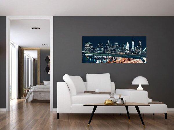 Tablou - Oraș de noapte (120x50 cm)