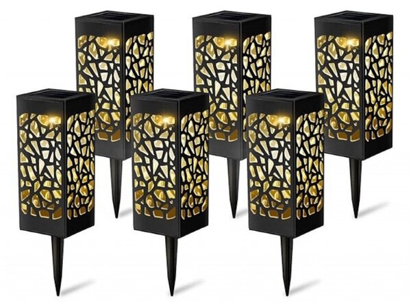 Set 6 x Lampa solara LED Alb cald