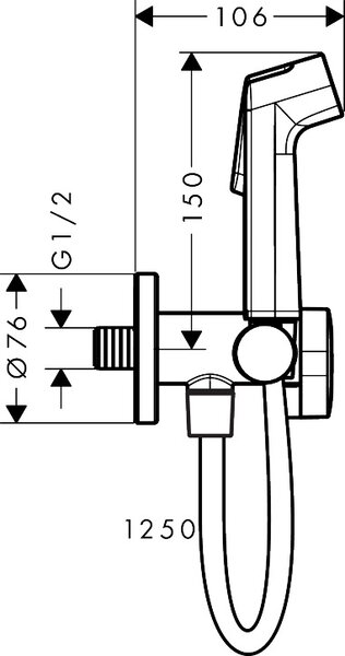 Hansgrohe Bidette cap de duș bideu maro 29230140