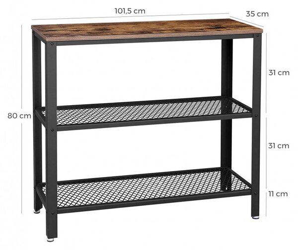 Masuta de Cafea Model Salem, 101.5x35x80 cm, Maro Rustic