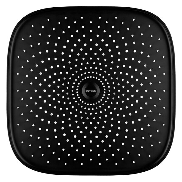 Oltens Vann cap de duș 26x26 cm pătrat negru mat 37008300