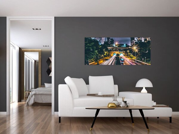 Tablou - Oraș de noapte (120x50 cm)
