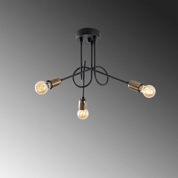 Lustra Viraj Chandelier, Negru, 46x46x32 cm